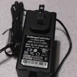 Challenger CableSales I.T.E Power Supply Model: PS-2.5-12-25WT2 Input 100-120v O
